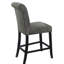 Chaises de salle à manger rembourrées en tissu, 2 pièces, noir antique, dossier capitonné, siège rembourré, bois massif, 2 chaises en noir, coussin, composant