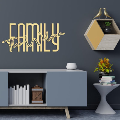 Signe de nom de famille, art mural en métal, signe de nom de famille, décor de ferme moderne, cadeau de pendaison de crémaillère pour la famille
