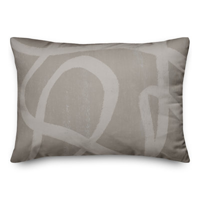 Modern Beige Lines II Throw Pillow