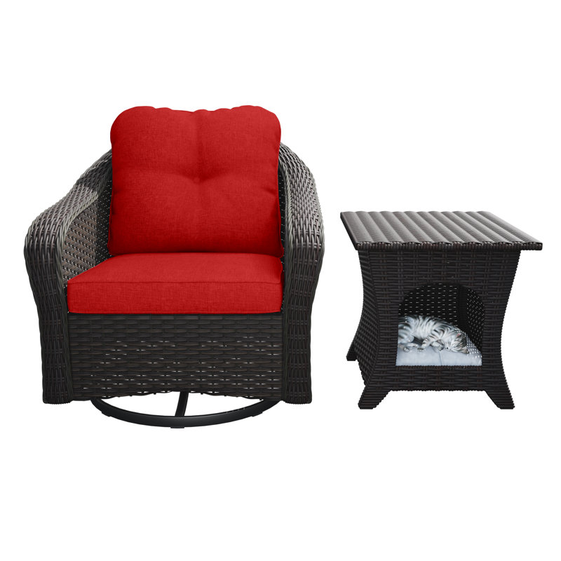 Ensemble de conversation avec coussins Munisa, Rouge