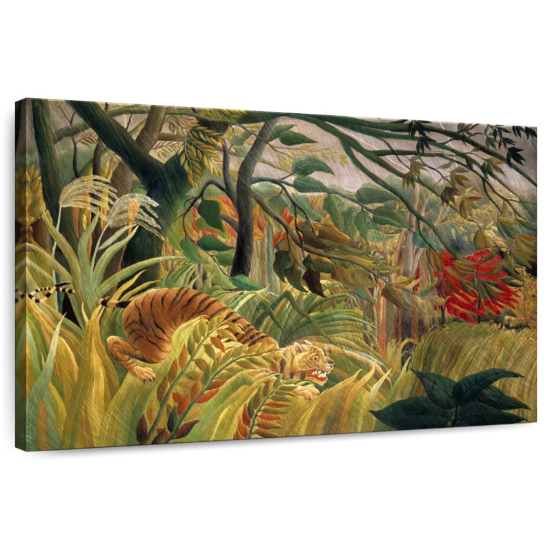 Tigre de Brampt dans une tempête tropicale 1891, H 20 po x l 30 po