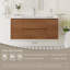 Meuble-lavabo flottant moderne de 47 po avec lavabo à surface solide et armoire de rangement à fermeture en douceur Meven-126227793