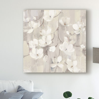 «Magnolias in Spring II Neutral» par Albena Hristova - reproduction d'art sur toile