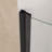 Shower Door, Matte Black Aluminum Frame, Half Frame ,1/4"(6Mm) Tempered Glass Explosion Proof Film