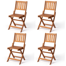 Patio Acacia Wood Folding Chair(Set Of 4)