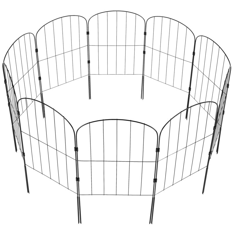 24'' H x 13'' W Carbon Steel Fencing with 10 Panel(s) Included