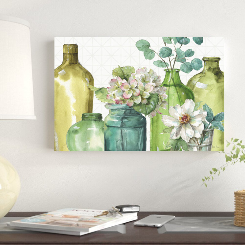 «Mixed Greens XLIX» par Lisa Audit, reproduction d'art sur toile tendue, H 12 po x l 18 po