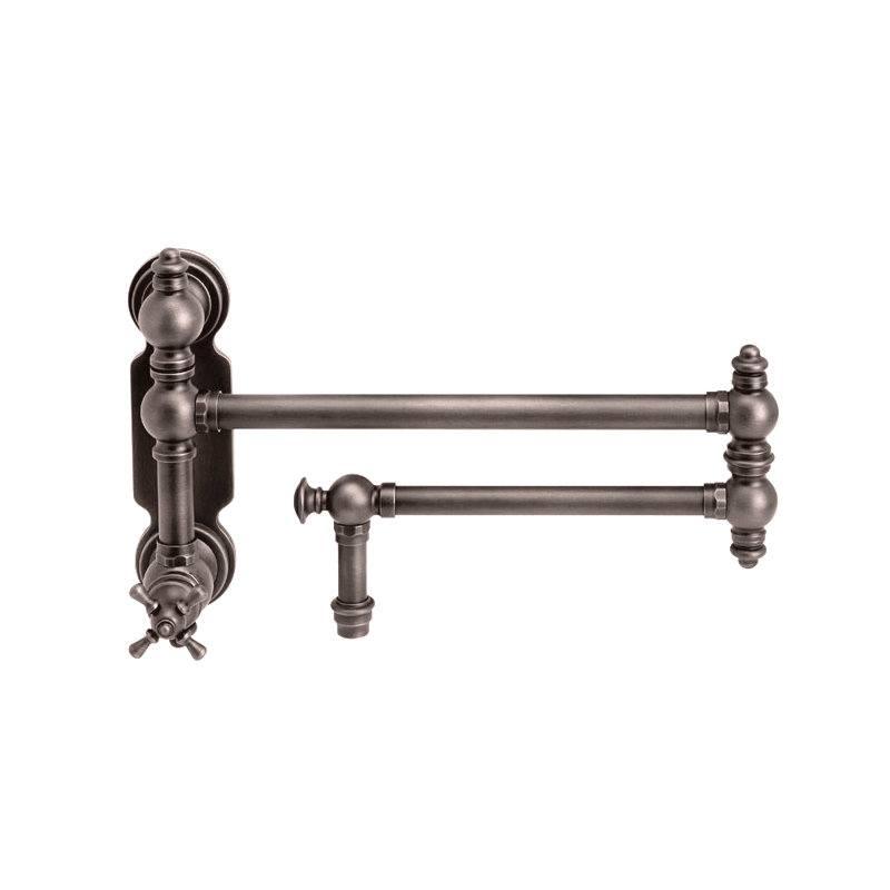 Traditional Wall Mounted Potfiller - Cross Handle, Caribbean Bronze