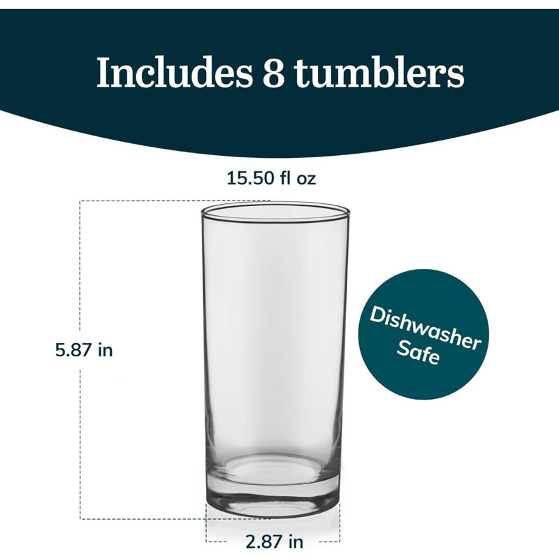 Ensemble de verres en verre, verres lourds à base lourde, ensemble de grands verres à eau sans plomb, ensemble de 8 verres à bière sophistiqués