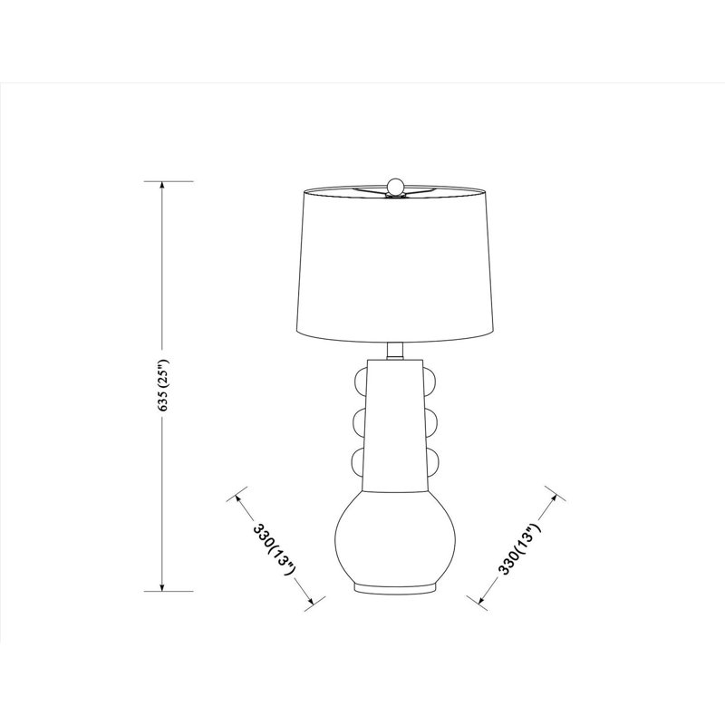 Lampe de table Hildia, Noir, noir, noir, noir