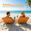 Outsunny Set of 2 Foldable Garden Beach Chair Mat Lightweight Orange