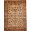Wool Oriental Area Rug in Rust/Cream