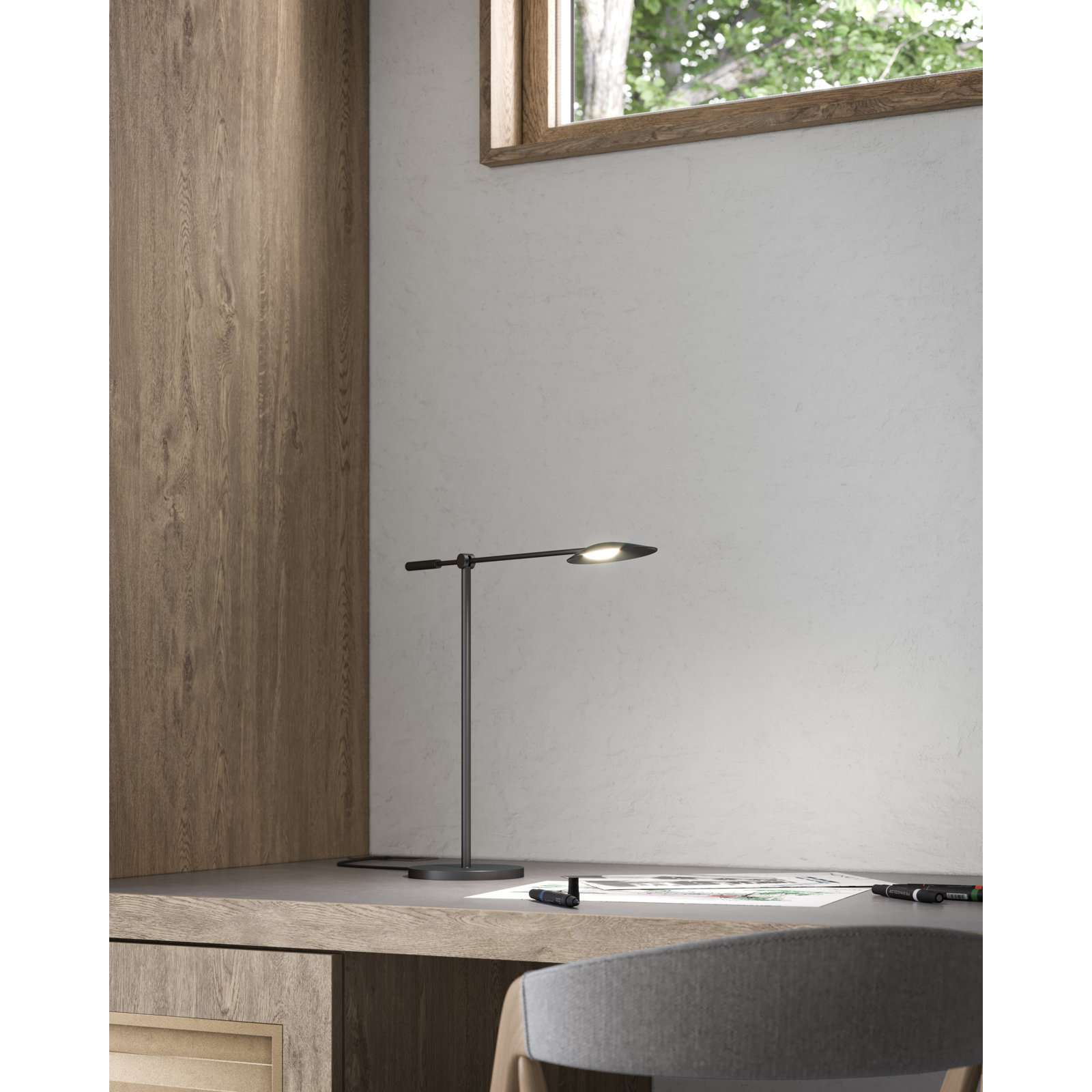 Rotaire Metal USB Desk Lamp