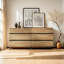 Ensemble de meubles de chambre à coucher 3 pièces, commode 63 po à 6 tiroirs, table de chevet à 2 tiroirs, table d'appoint pour chambre à coucher, ensemble de mobilier de chambre à coucher-109072361