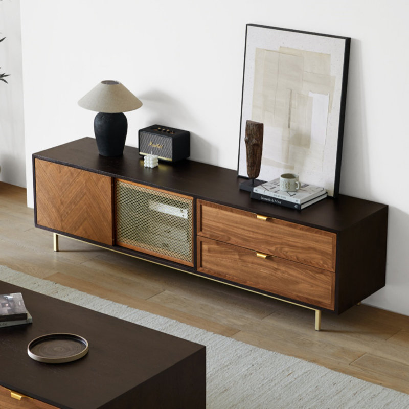 Console moderne en noyer moderne