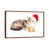 Classic Brown Wood Floater Framed