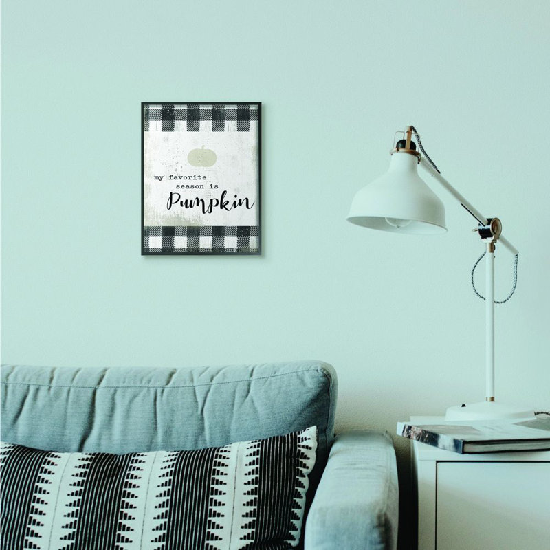 «Favorite Season Is Pumpkin», impression, Giclée encadrée noir minuit, H 14 po x l 11 po