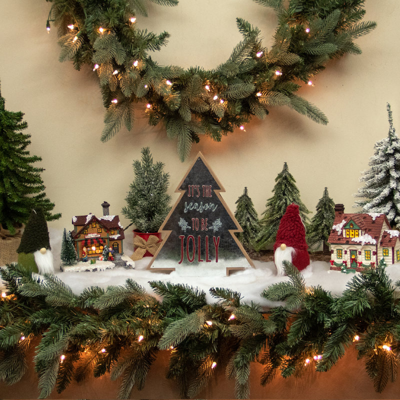 Édifice de village de bonbons de Noël 6,75 "éclairé à DEL