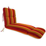 Sunbrella 74" x 22" Outdoor Chaise Lounge Cushion with Ties and Loop