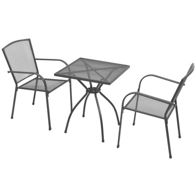 Maddison 2 - Person Metal Patio Dining Set with Square Table
