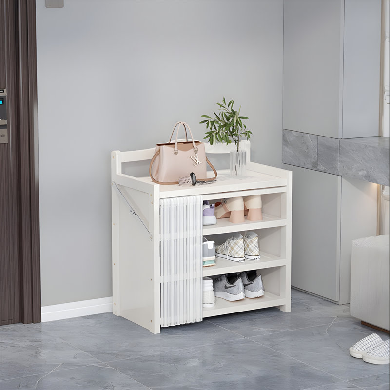 No Need To Install Dust-Proof Cloth Curtain Shoe Rack - Foldable Multi-Layer Shoe Cabinet, Household Storage Artifact, Space Saving Storage Rack