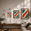 Diagonal Rhythm Geometric - Framed Print-1299762561-1299762686
