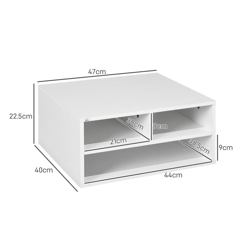 Olivie Manufactured Wood Desk Organiser, White