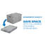 Montez-le! Caisse de rangement pliable en plastique, contenant de distribution pliable avec couvercle attaché