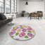 Tapis mauve à motif floral Yusha-363766522