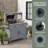 Outdoor Kitchen Island With Stainless Steel Top And Storage Cabinet-1258243830