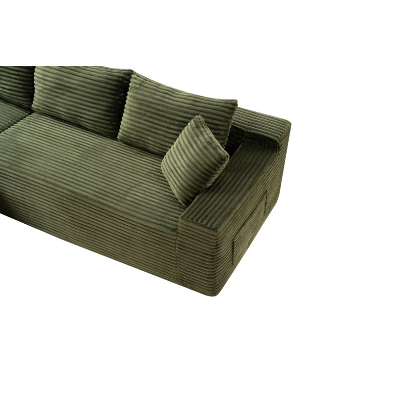 Canapé modulaire 106,3 po Cloud, Green-right Chaise