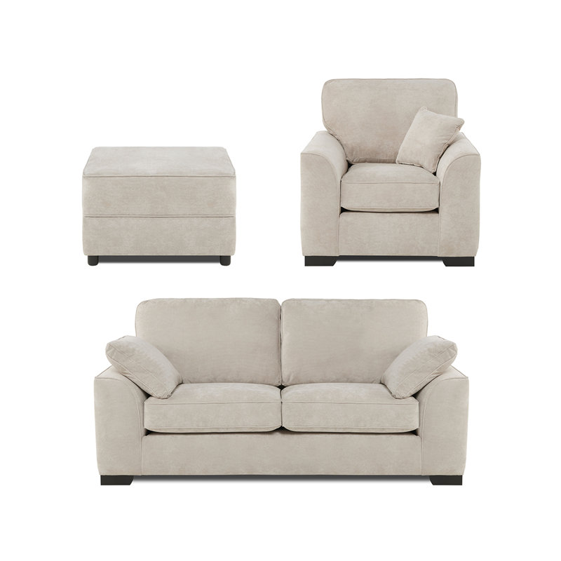 Kintore 3 - Piece Living Room Set, Silver