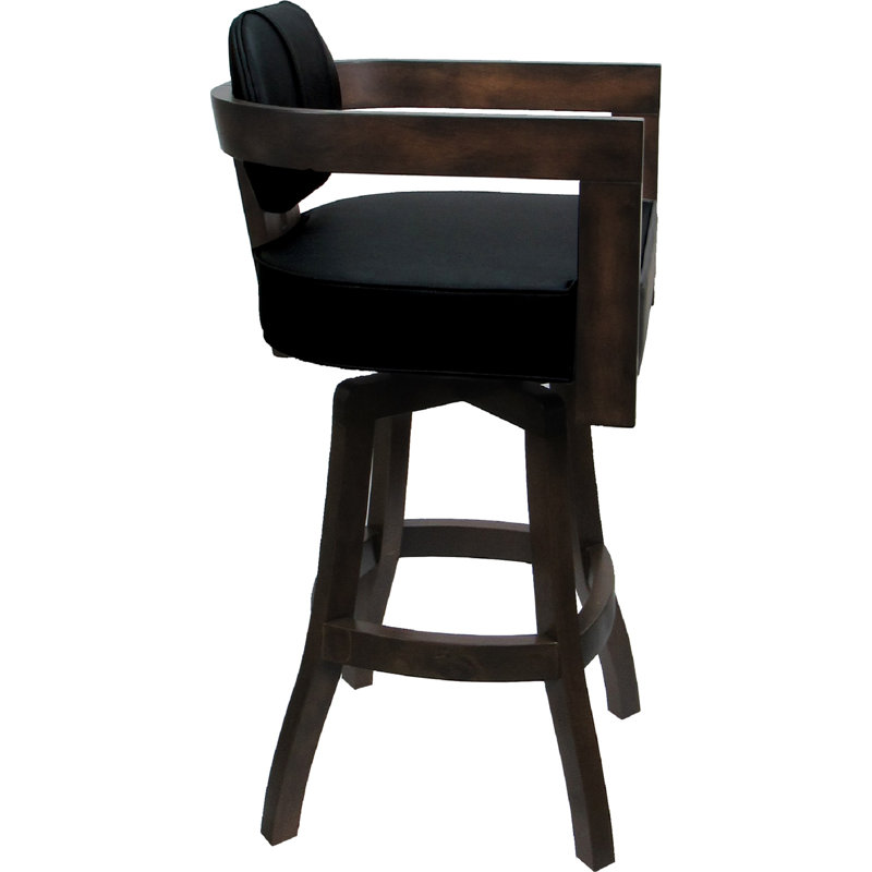 Wetheral - Dark Walnut, Black Vinyl Seat/ Brown Frame