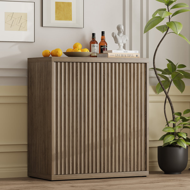 31’’ Sideboard Storage Cabinet With Doors & Shelves, Brown