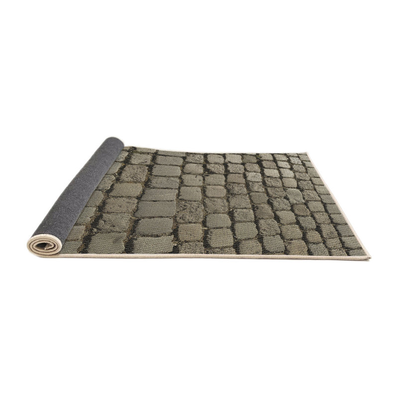 Tapis de zone d’olive à motifs, Rond 8 pi