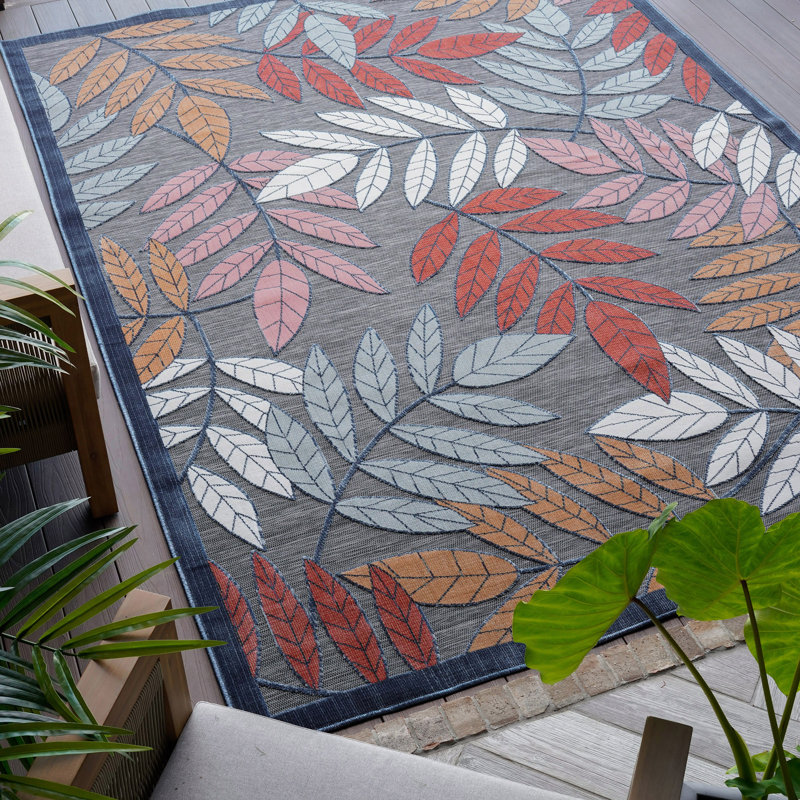 Tapis transitionnel à motif floral Gilda, Rectangle 8'5' x 12'2'