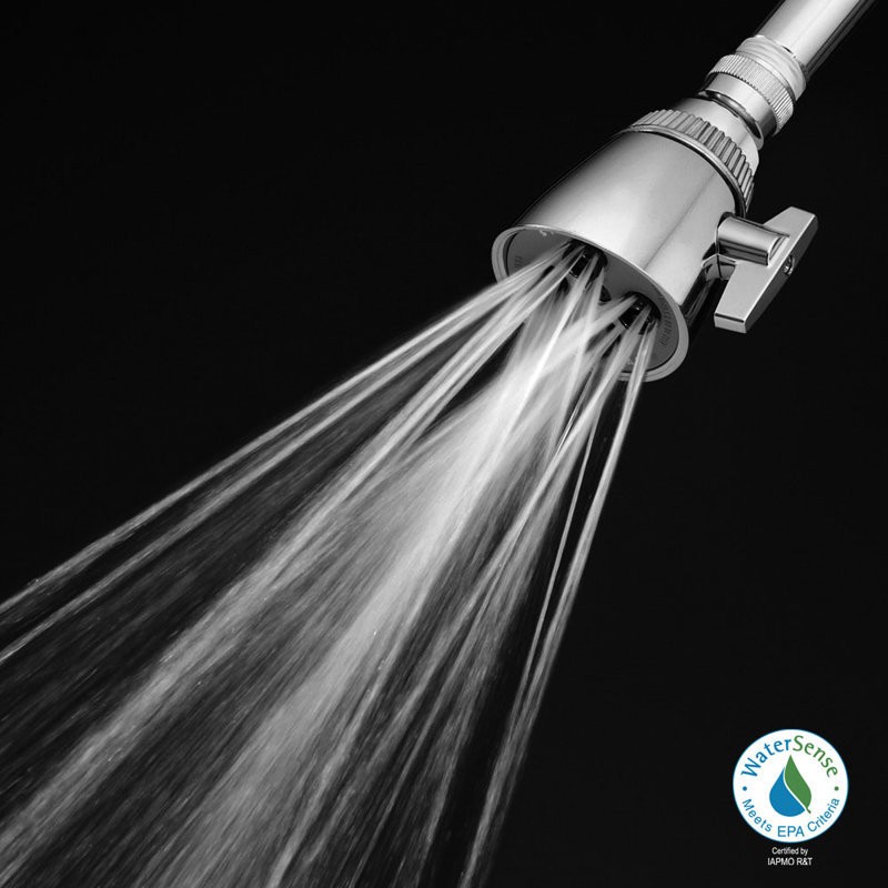 Polished Chrome Adjustable Multi-Function Shower Head