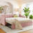 Upholstered Daybed With Pull-Out Trundle Bed-725274194