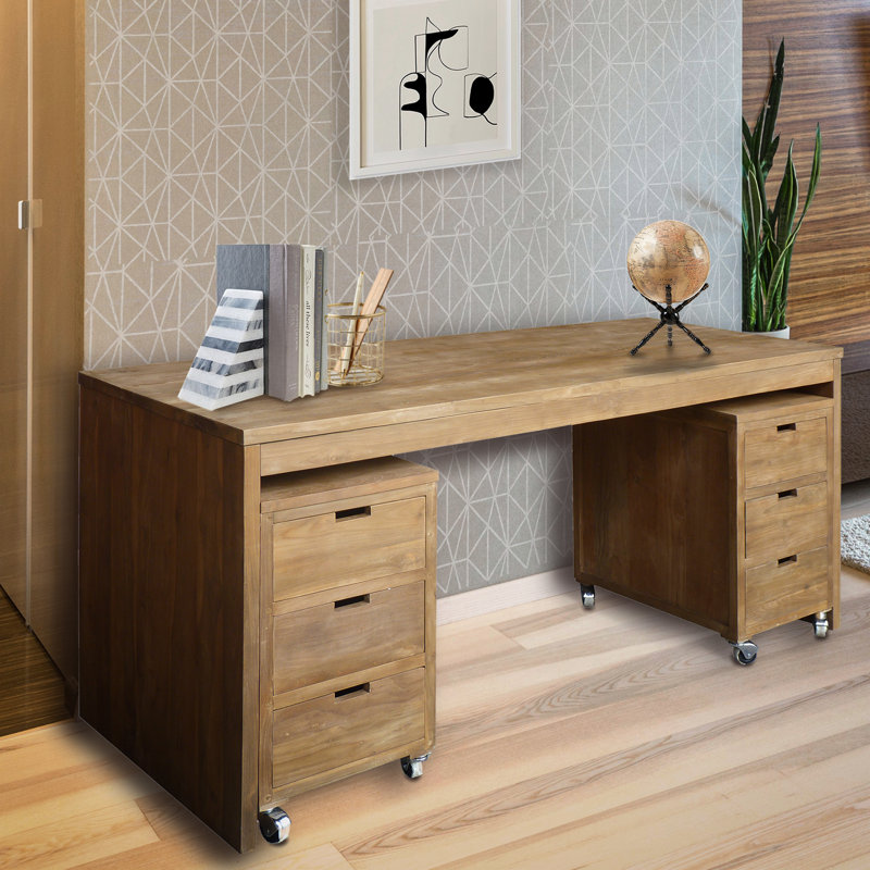 Bali Solid Wood Writing Desk