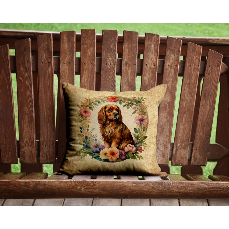 Outdoor Throw Pillow, 14" H x 14" W x 3" D