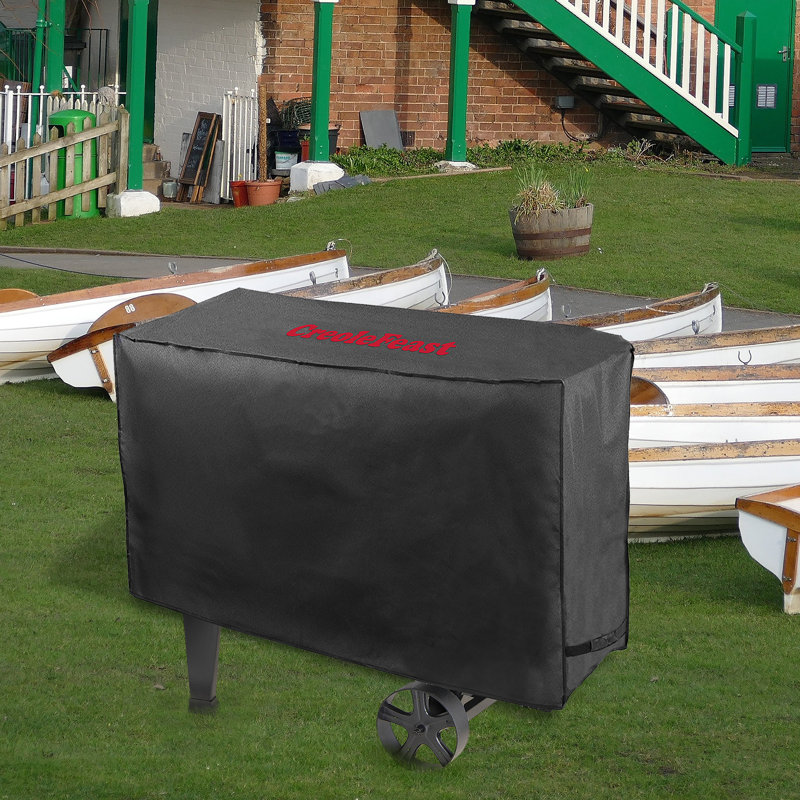 Creole Feast 47" Black Heavy-Duty Waterproof Grill Cover