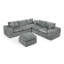 Canapé modulaire moderne en L avec repose-pieds mobile et nuage-1487397218
