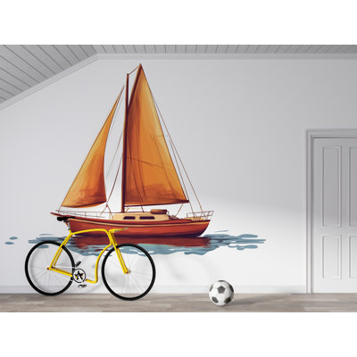 Autocollant de voilier, décalque de bateau, autocollant nautique, cadeau d'art côtier, autocollant amoureux de l'océan, autocollant pour ordinateur portable, bouteille d'eau 287GM
