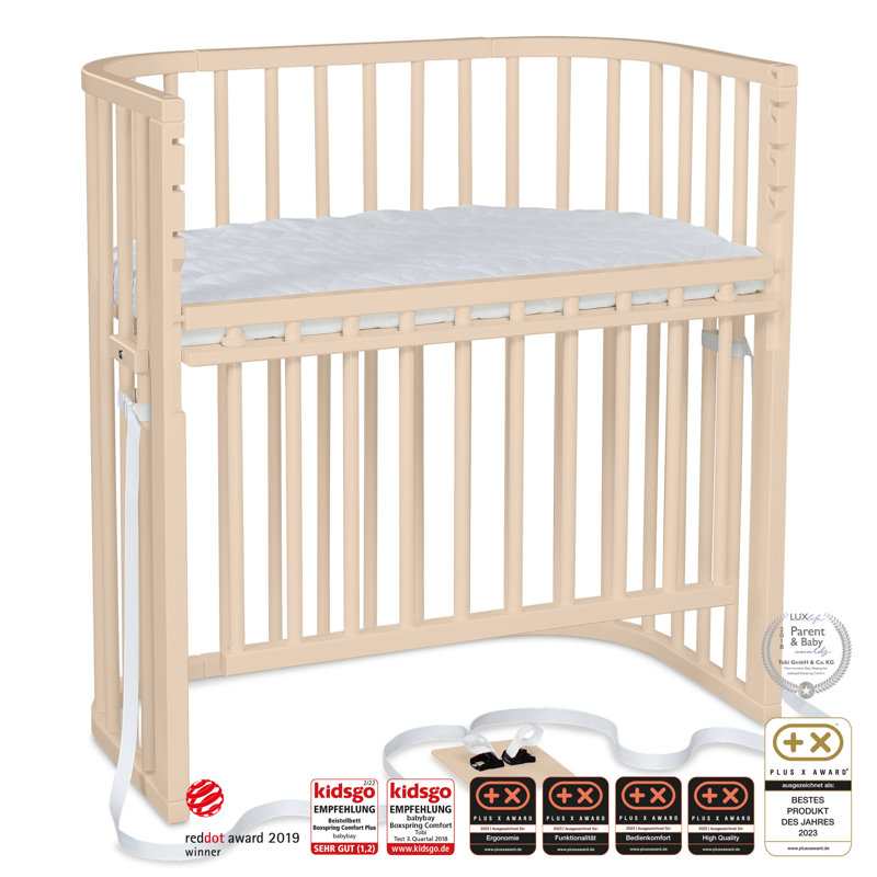 babybay Boxspring Comfort Plus co-sleeper, Beige