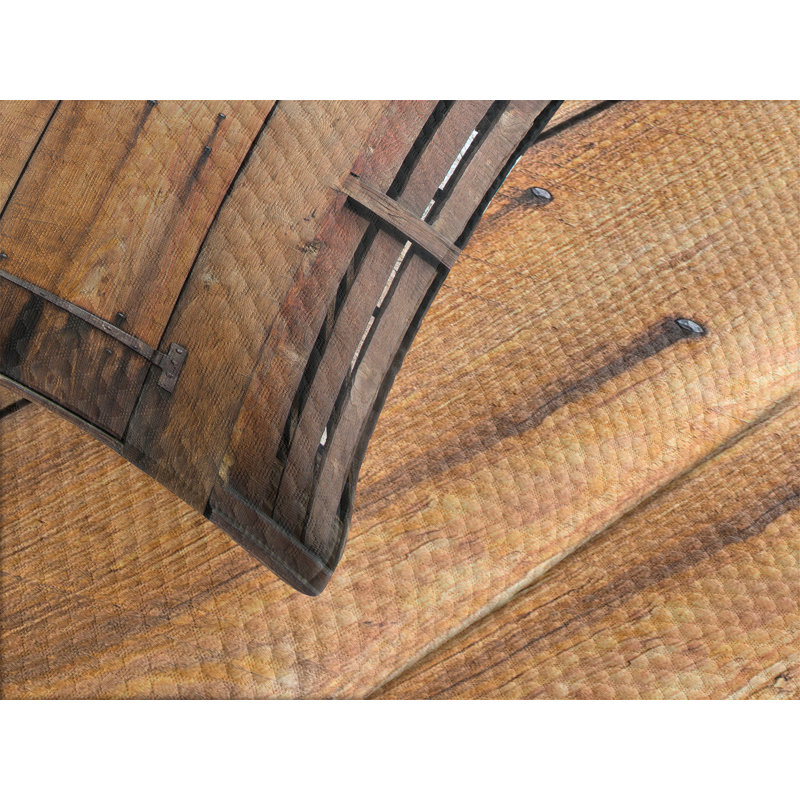 Ambesonne Rustic Bedspread Dated Door, King Bedspread + 2 Standard Shams
