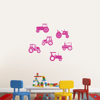 Décalcomanie murale tracteurs
