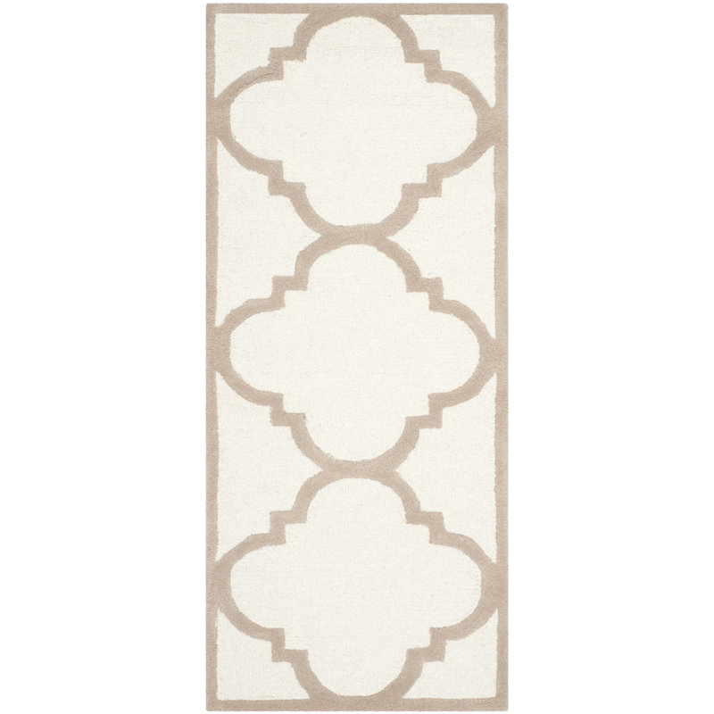 Cannen Hand Tufted Wool Geometric Rug, Runner 2'6" x 6'
