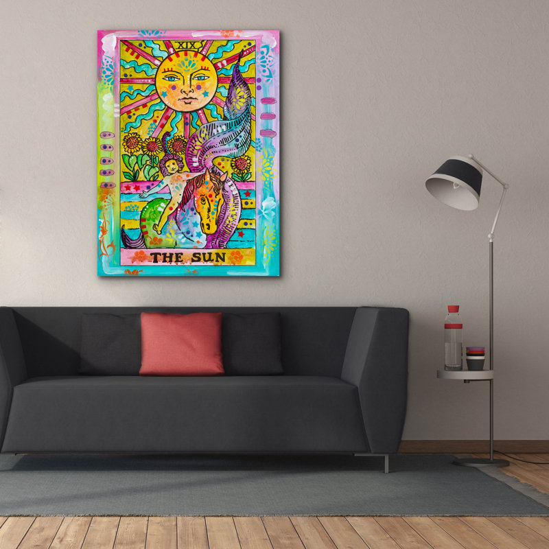Bungalow Bungalow «Tarot - The Sun» par Dean Russo, art mural sur toile, H 54 po x l 40 po x P 1,5 po