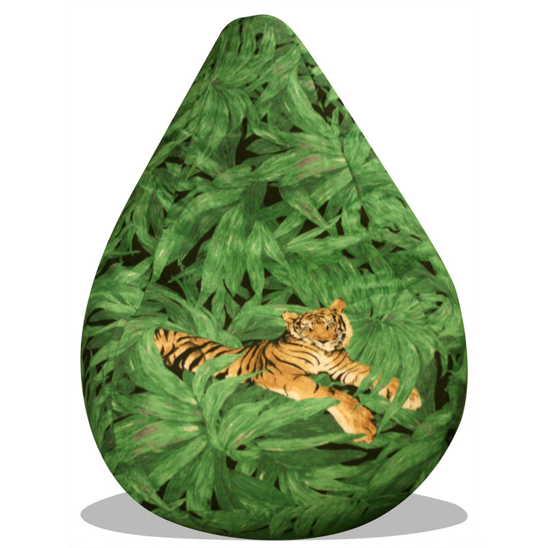 Polyester Classic Bean Bag, Green Leaf 