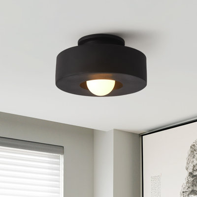 Blayke Minimalist Resin Flush Mount Close to Ceiling Lighting Fixture